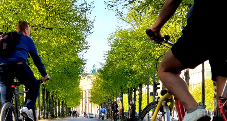 Un parco in di Berlino in primavera.