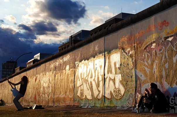 Il Muro di Berlino durante le visite guidate in italiano.