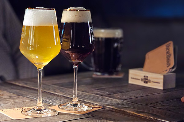 Prova di birre tipiche berlinesi.